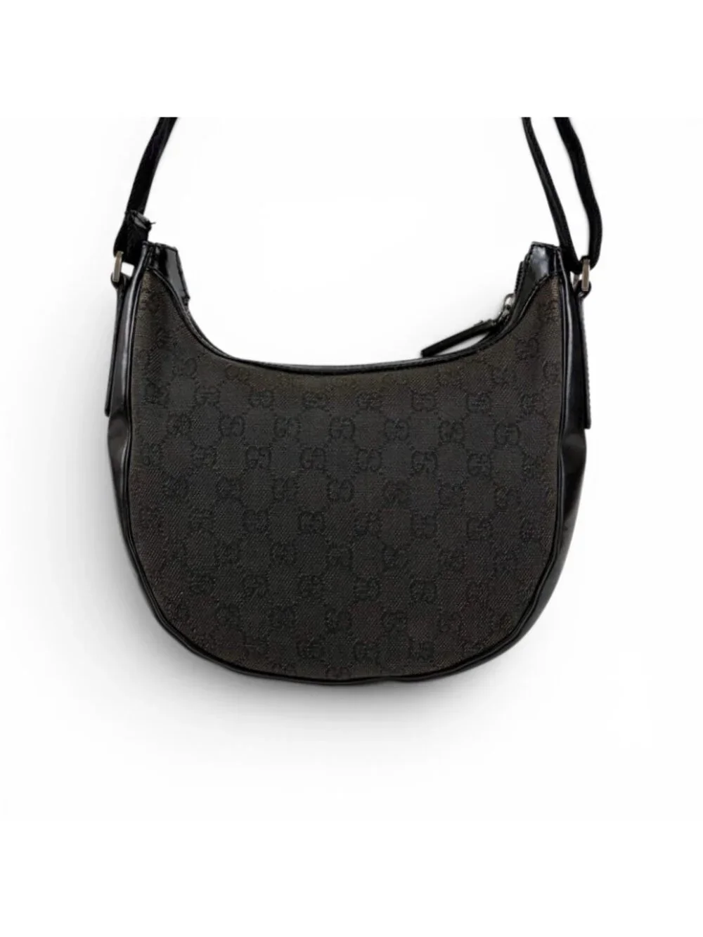 Gucci GG Canvas Shoulder Bag Cross Black